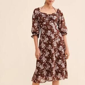 ASTR 🆕 NWT the Label Cinced Floral Elbow Sleeve Mini Dress Size Small